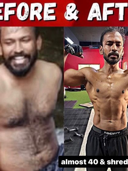 The full before and after of my client who is nearly 40. His transformation is an inspiration and shows that it's never too late to get in the best shape of your life.