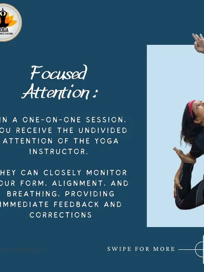 In a one-on-one session, you receive my undivided attention. I can closely monitor your form, alignment, and breathing, providing immediate feedback and corrections to help you practice safely and effectively.