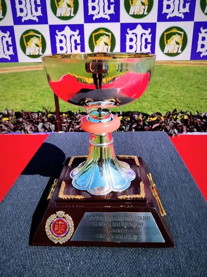 The Mysore Race Club Cup, a classic silver bowl design.