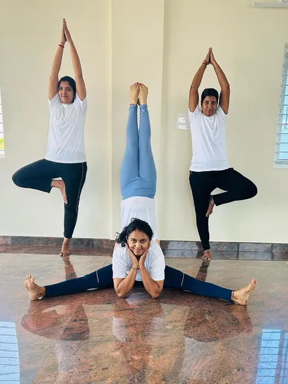 Another shot of this lovely three-person formation. It's a testament to the individual strength and collective balance of our students.