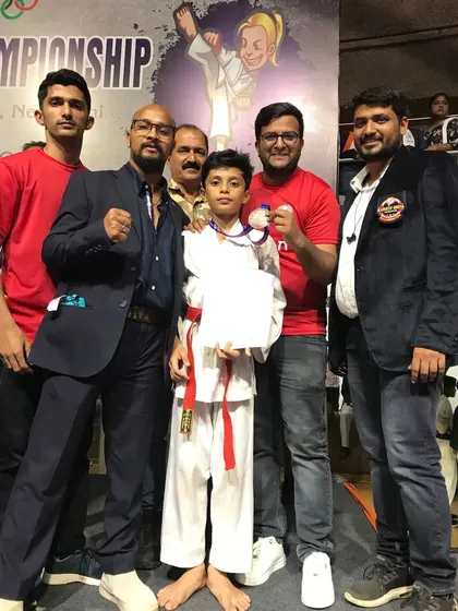 A proud moment for our team and community. My student Falah MJ won a bronze medal at the All India Sub Junior Karate Championship in New Delhi, a testament to his hard work and his parents' support.
