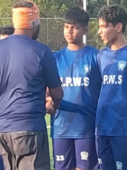 A moment with the players during a break in the Goa tournament. I use every opportunity to provide feedback and tactical adjustments.