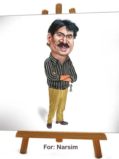 A caricature for my friend and artist, Narsim.