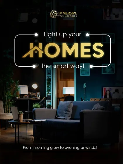 From a gentle morning glow to a relaxing evening ambiance, we help you light up your home the smart way. This image captures a cozy living room, perfectly lit for unwinding at the end of the day.