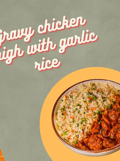 This is my Gravy Chicken Thigh with Garlic Rice, one of the exciting new launches on my menu. It's a hearty and healthy option for lunch or dinner.