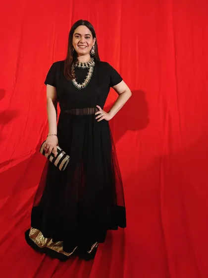 For The Word Magazine's 'Art of Adornment' party, I went for my kind of maximalism. I styled a sheer black gown with my own wedding jewelry for a dramatic, Indo-Western look.