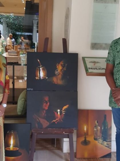 Posing with one of the event organizers at the showcase.