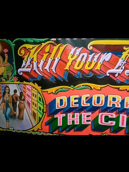 A section of the "Kill Your Television" sign.