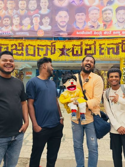 A happy moment with fans outside the theatre for 'The Devil'. You can see the excitement on everyone's faces. This is the community and buzz I love to build around a new movie release.