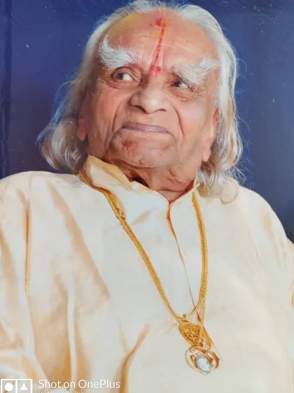 Another photograph of Guruji. His intense focus and deep knowledge are what I strive to channel when I guide my students.
