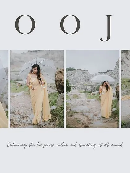 A beautifully designed collage focusing on solo portraits of the bride. I always make sure to capture the individual beauty and personality of each partner during a couple's shoot.
