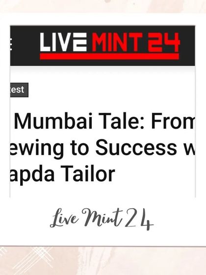It was a privilege to have my journey featured by Live Mint 24. Sharing my story of "From Sewing to Success" is a reminder of how far I've come.