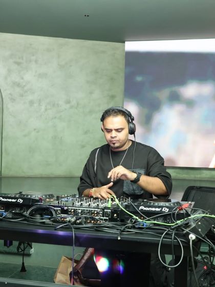 A focused moment during a throwback hip-hop night at i-Lounge. It's fun to switch gears and play different genres, keeping the sets fresh and exciting.