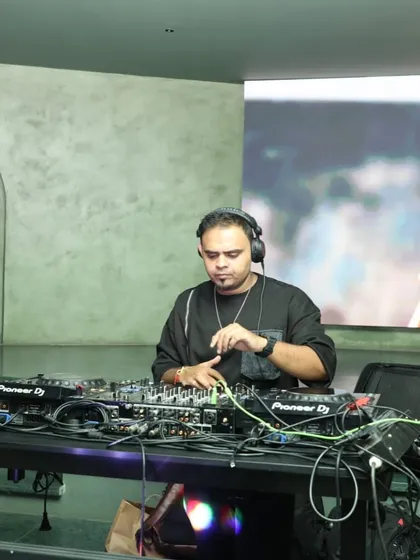A focused moment during a throwback hip-hop night at i-Lounge. It's fun to switch gears and play different genres, keeping the sets fresh and exciting.