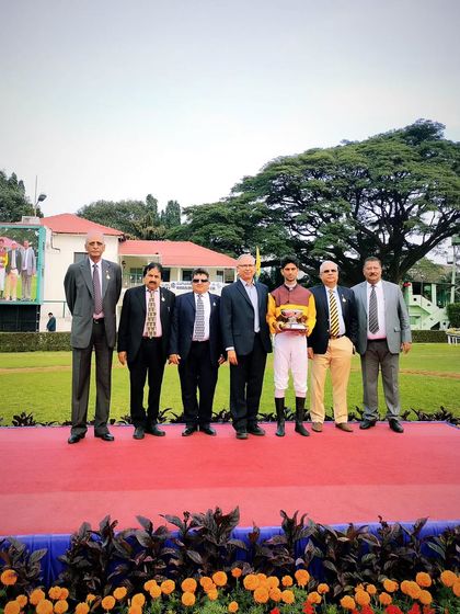 The winning team of the Bangalore Turf Club Trophy.