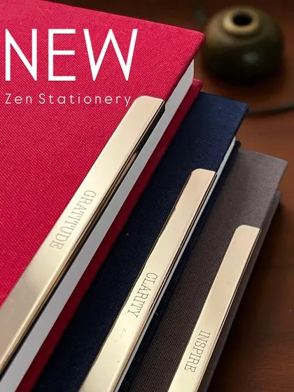 Some days call for gratitude, others for clarity, and some for a spark of inspiration. My Zen stationery collection, with its pure cotton notebooks and golden words, is a gentle reminder to pause and connect with your thoughts.