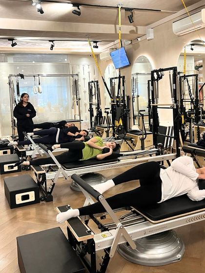 Stronger together. This side lying leg work on the Reformer targets the glutes and outer thighs, all while challenging core stability.