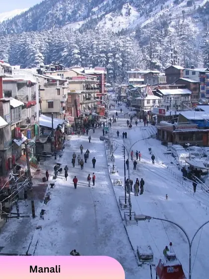 A beautiful shot of Manali covered in snow, a key destination on many of our northern India tours. We can plan your trip to coincide with the best seasons for sightseeing or snow sports.