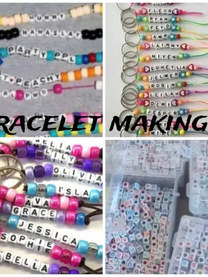 A creative and personal party activity where kids can make their own bracelets and keychains. We provide a variety of beads, including alphabet beads, so they can spell out their names.