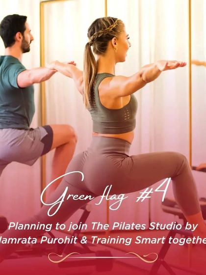 The ultimate green flag: planning to join The Pilates Studio and train smart together. Make your fitness goals a shared journey.