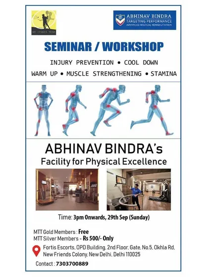 We focus on complete player development, including injury prevention and physical conditioning. This poster announces our collaborative workshop with Abhinav Bindra's high-performance facility, focusing on essential topics like warm-ups, cool-downs, and muscle strengthening for peak performance.