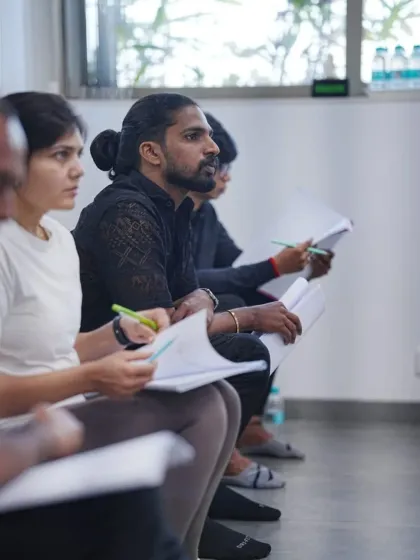 Our courses are designed for focused, deep learning. Here you see future trainers absorbing the foundational knowledge of EMS, preparing to become experts in the field.