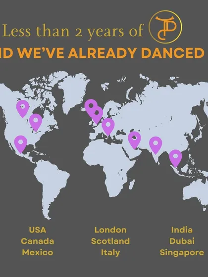 My choreography business is truly global. From the USA and Mexico to London, Dubai, and Singapore, I've worked with clients all over the world.