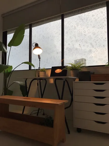 My studio setup. The lamp provides focused light for detail work, which is crucial for my hyper-realistic drawings.