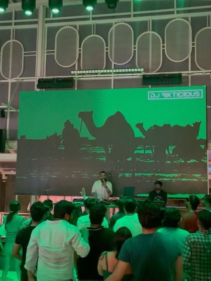 Another custom visual for the Independence Day set, showing my role as both a DJ and VJ in creating a meaningful experience.