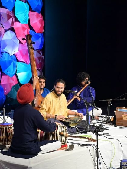 A wider view of the stage at the 'Barish Season 2' concert. You can see the full ensemble of musicians I had the pleasure of performing with.