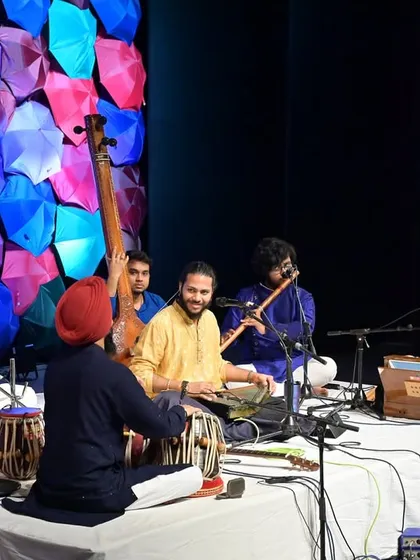 A wider view of the stage at the 'Barish Season 2' concert. You can see the full ensemble of musicians I had the pleasure of performing with.
