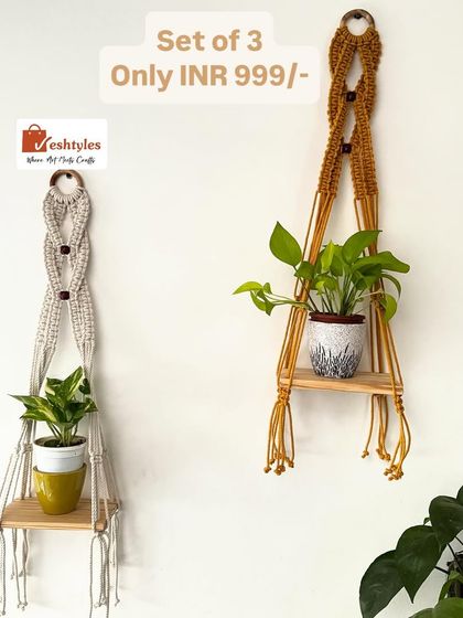 Eshtyles - Custom Macrame Home Decor Functional Decor: Wall Shelves & Plant Hangers photo 18