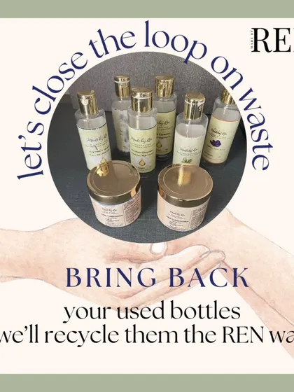 My commitment to natural care extends to our planet. With my bottle back campaign, you can return your empty MadebyRen bottles to be recycled or reused. It's my small, honest step towards more eco-friendly skincare.