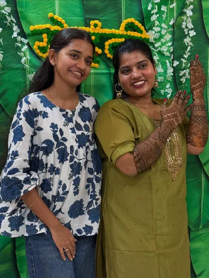 It was a special day doing mehendi for my school friend. Seeing her so happy with her bridal mehendi was a wonderful moment.