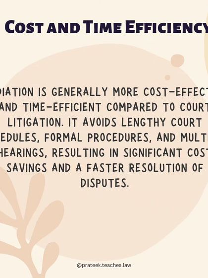 Choosing mediation can lead to significant savings in both time and money. The process is streamlined, avoiding the lengthy schedules and multiple hearings of court litigation.