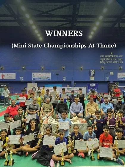Here are the smiling faces of young winners from the Mini State Championships held in Thane. My goal is to create a memorable and rewarding experience for every participant, especially for aspiring young players taking their first steps in competitive badminton.