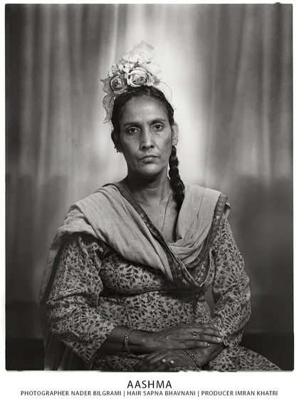 Aashma, styled with flowers in her hair. This project was about celebrating identity and resilience, showing the world that beauty cannot be diminished.