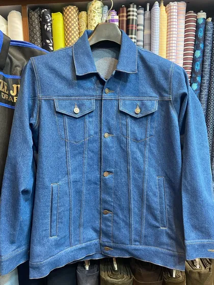 A classic trucker-style denim jacket, custom-stitched for a perfect fit. I can replicate iconic styles or create a unique design just for you using high-quality denim.