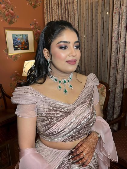 Another beautiful angle of the engagement glam, with the client looking radiant and happy.