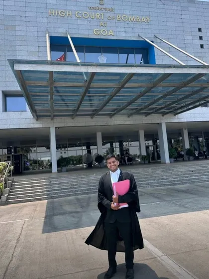 Outside the High Court of Bombay at Goa. It is always a good feeling to come to the Goa bench to argue matters, especially complex real estate disputes.