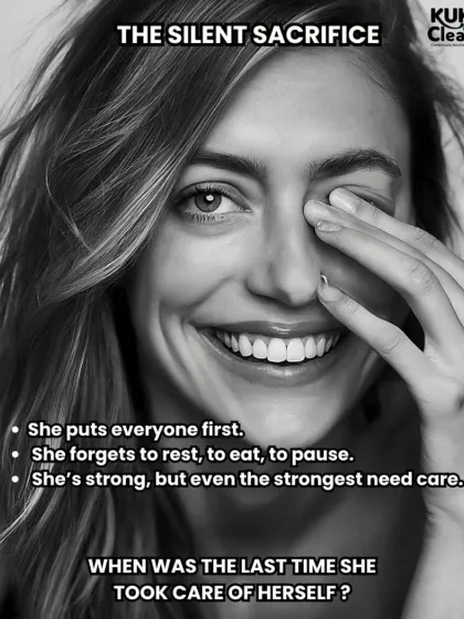 This is the silent sacrifice so many women make. She puts everyone first, forgetting to rest, eat, or pause. Even the strongest need care. When was the last time she took care of herself?
