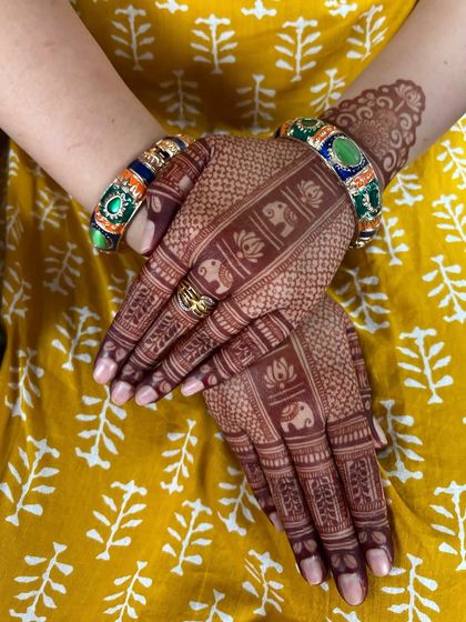 A lovely design with elephant and lotus motifs, done by my team.