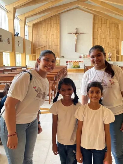 Some of our students posing in the beautiful chapel at The Little Sisters of the Poor before their performance. These outreach programs are enriching experiences in every way.