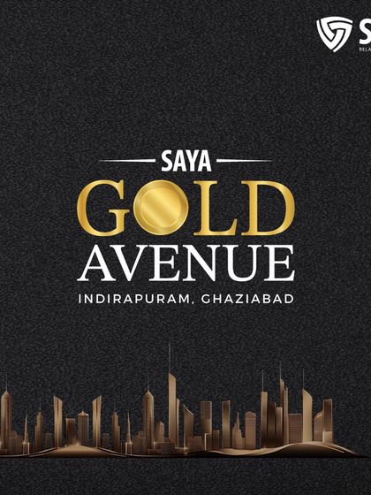The official logo for Saya Gold Avenue in Indirapuram, Ghaziabad. This emblem represents our promise of a gold standard in luxury living, from the architecture to the amenities.