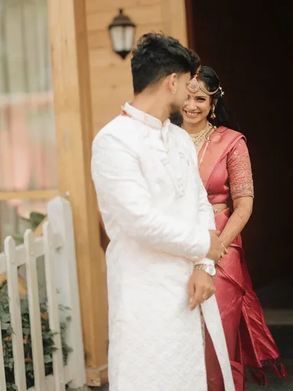 A stolen glance, a secret smile. These are the candid moments I live to capture on a wedding day.