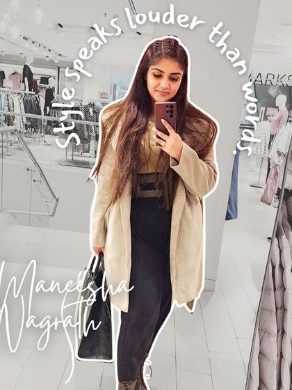 "Style speaks louder than words." A black and white graphic for a chic, modern feel.