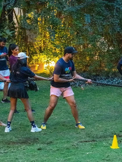 The classic Tug of War. It's a pure test of strength, strategy, and teamwork, and always a highlight of any corporate day out.