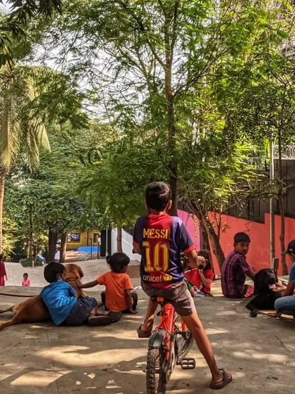 Children and their pets enjoying a relaxed afternoon at The Steps. This candid moment reflects our people-first design philosophy, where we create inclusive and safe urban environments for everyone in the family.