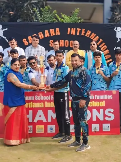 A proud moment for our U-19 Boys team, winning the Gold medal at the CBSE Kho-Kho Nationals. This victory is a testament to their relentless hard work and dedication.