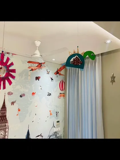 It's so rewarding to see students' art become part of their personal space. Amaira, age 5, has her creations hanging proudly in her room.